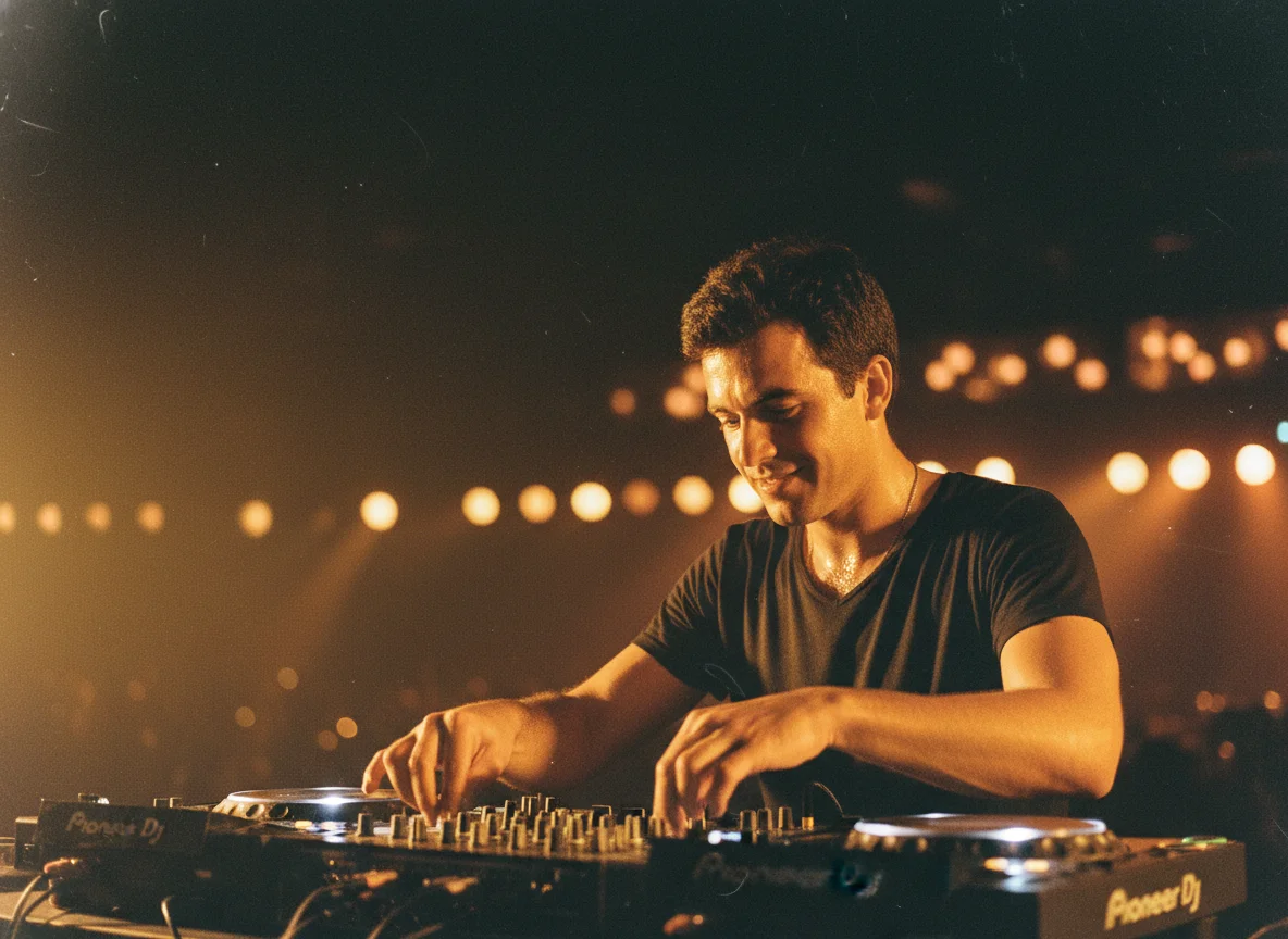 DJ using PaperBanana to extract instrumentals for live performance