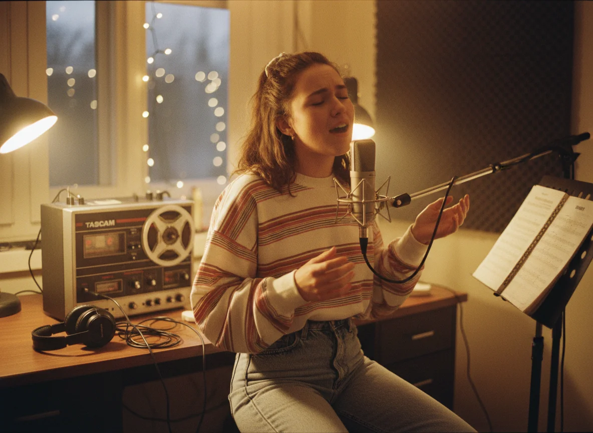 Karaoke fan using PaperBanana to create sing-along tracks